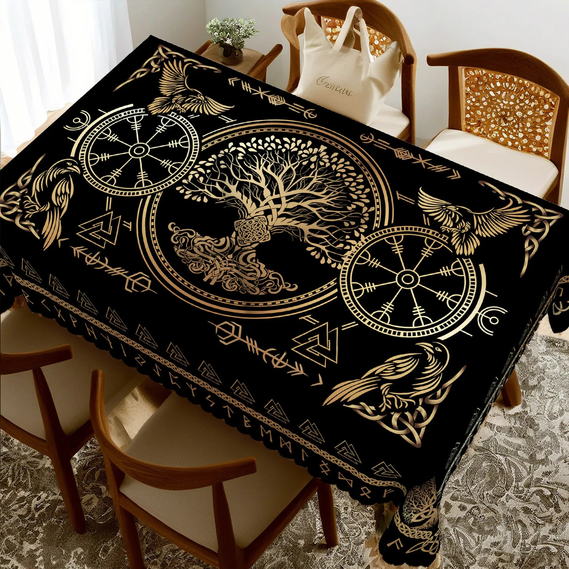 Nappe Viking Arbre de Vie Serviette 50 × 50 cm
