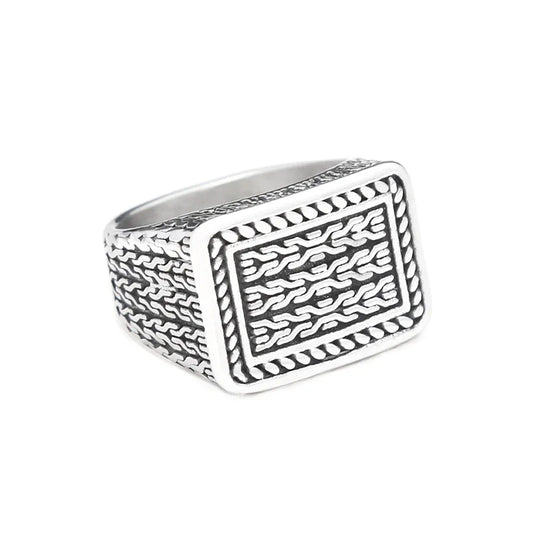 New Fashion Stainless Steel Patterned Rings for Men Women Punk Personalized Creative Simple Ring Luxury Jewelry Gifts Wholesale Style A / 7