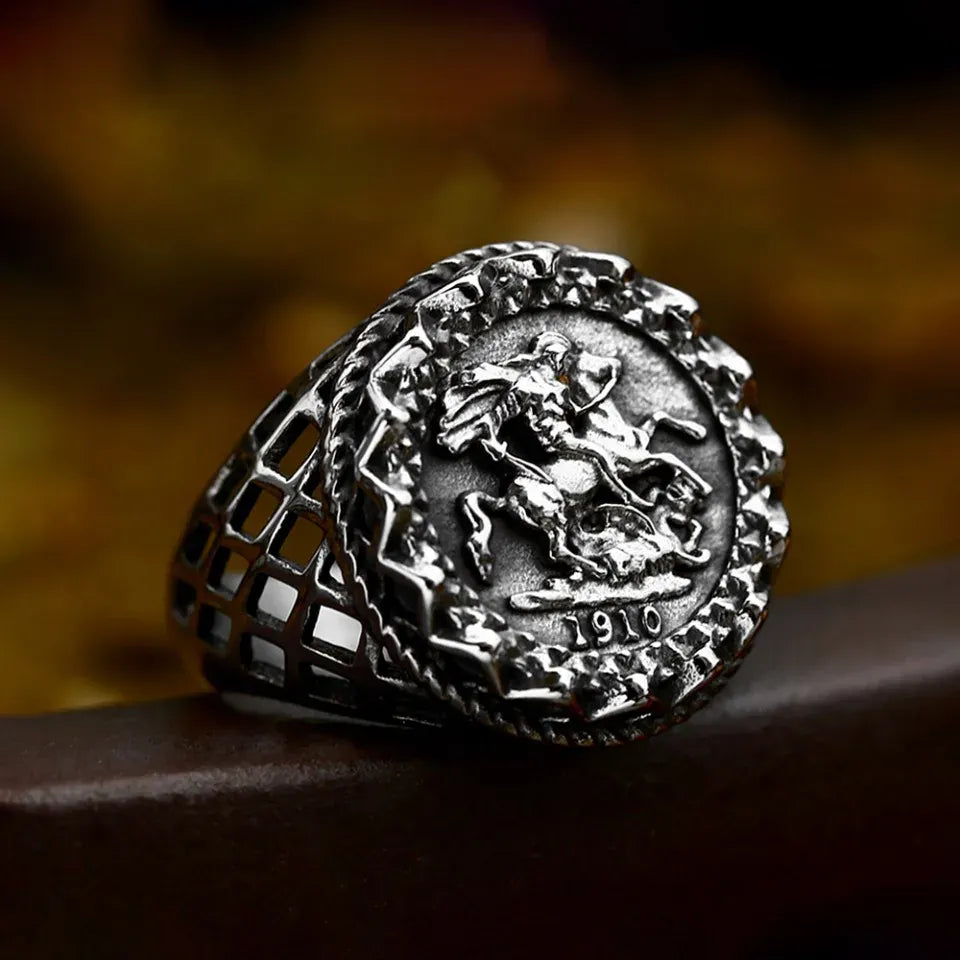 New Fashion Stainless Steel Patterned Rings for Men Women Punk Personalized Creative Simple Ring Luxury Jewelry Gifts Wholesale Style F / 11