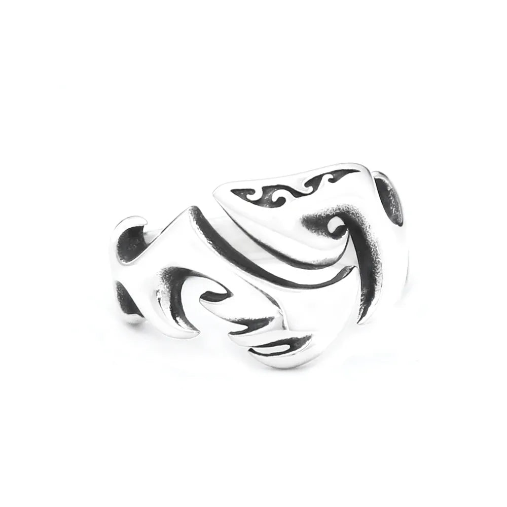 New Fashion Stainless Steel Patterned Rings for Men Women Punk Personalized Creative Simple Ring Luxury Jewelry Gifts Wholesale Style I / 13