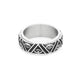 New Fashion Stainless Steel Patterned Rings for Men Women Punk Personalized Creative Simple Ring Luxury Jewelry Gifts Wholesale Style K / 8