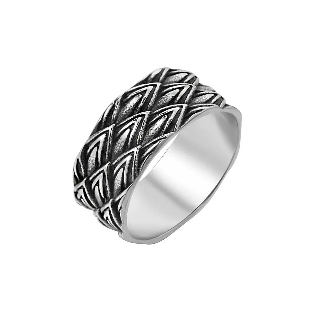 New Fashion Stainless Steel Patterned Rings for Men Women Punk Personalized Creative Simple Ring Luxury Jewelry Gifts Wholesale Style L / 9