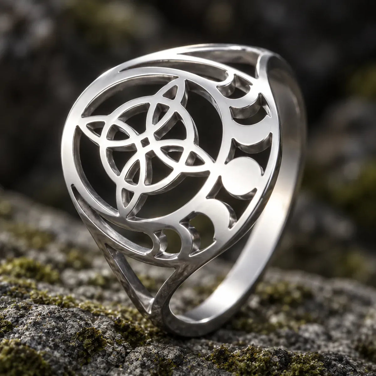 Bague Nœud de Sorcière et Phases de Lune