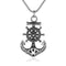 Nordic Vikings Wolf Tooth Pendant Necklace 316L Stainless Steel Hip Hop Rock Fashion Leather Rope Chain Jewelry Gifts Wholesale Style E5 / WHITE