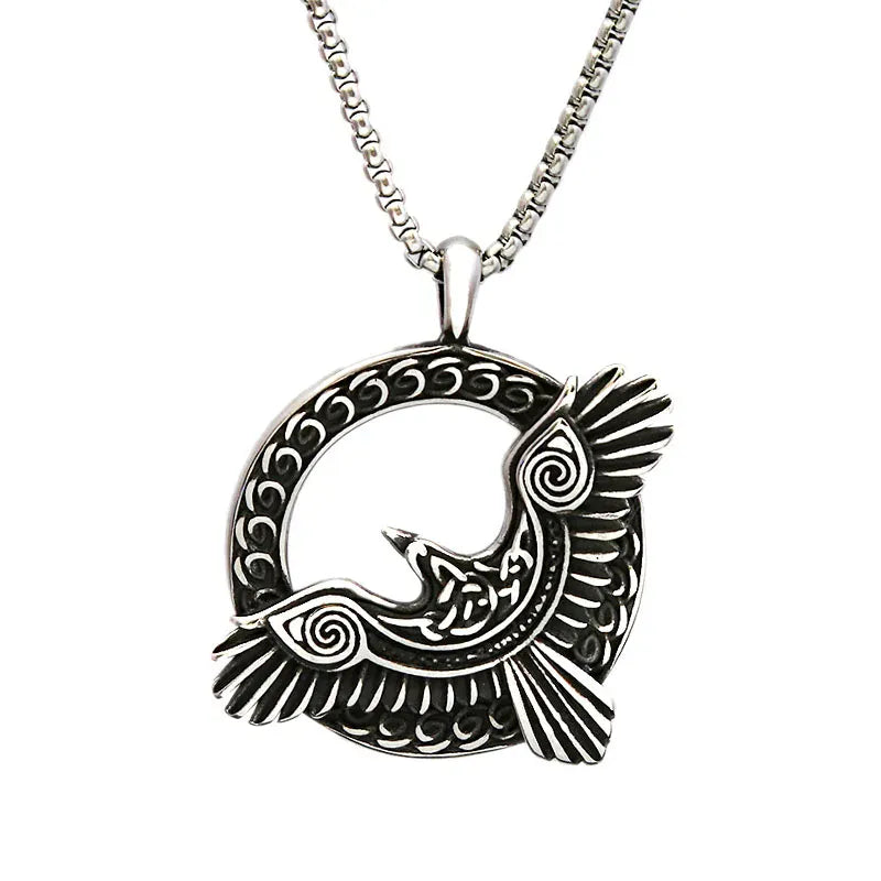 Nordic Vikings Wolf Tooth Pendant Necklace 316L Stainless Steel Hip Hop Rock Fashion Leather Rope Chain Jewelry Gifts Wholesale Style F2 / WHITE