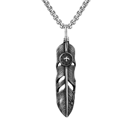 Nordic Vikings Wolf Tooth Pendant Necklace 316L Stainless Steel Hip Hop Rock Fashion Leather Rope Chain Jewelry Gifts Wholesale Style G1 / WHITE
