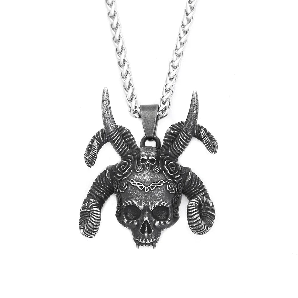 Nordic Vikings Wolf Tooth Pendant Necklace 316L Stainless Steel Hip Hop Rock Fashion Leather Rope Chain Jewelry Gifts Wholesale Style G10 / WHITE