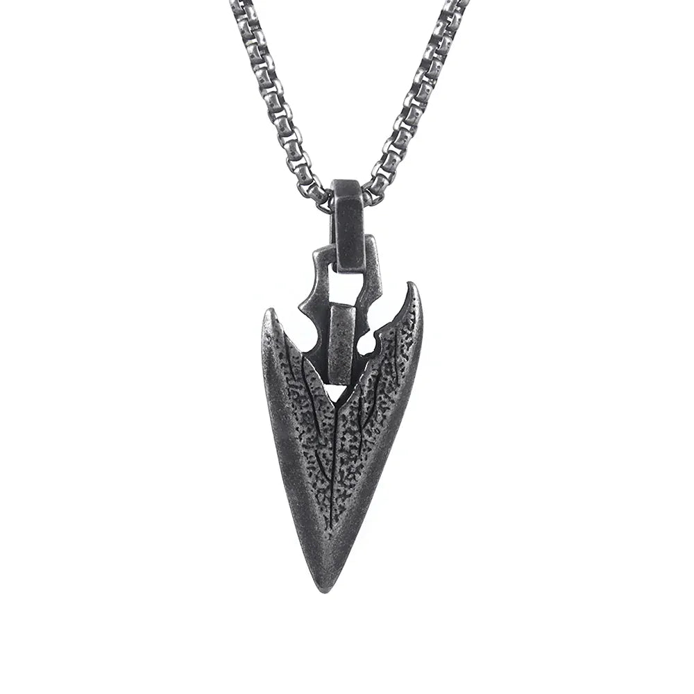 Nordic Vikings Wolf Tooth Pendant Necklace 316L Stainless Steel Hip Hop Rock Fashion Leather Rope Chain Jewelry Gifts Wholesale Style G5 / WHITE