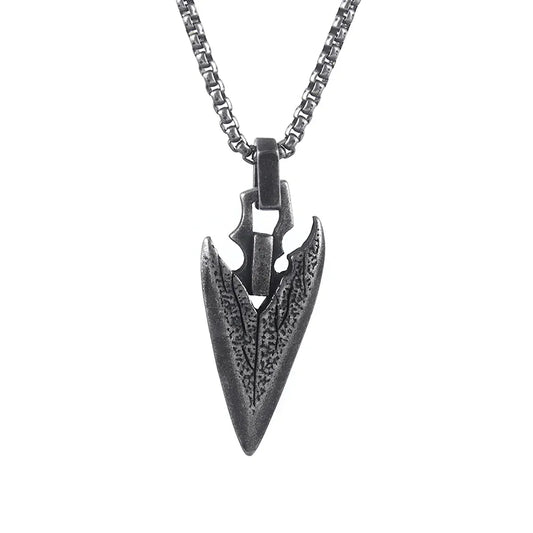 Nordic Vikings Wolf Tooth Pendant Necklace 316L Stainless Steel Hip Hop Rock Fashion Leather Rope Chain Jewelry Gifts Wholesale Style G5 / WHITE