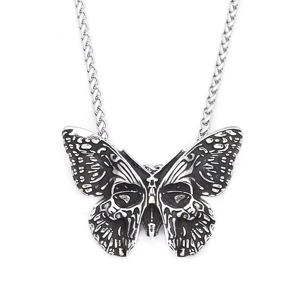 Nordic Vikings Wolf Tooth Pendant Necklace 316L Stainless Steel Hip Hop Rock Fashion Leather Rope Chain Jewelry Gifts Wholesale Style H6 / WHITE