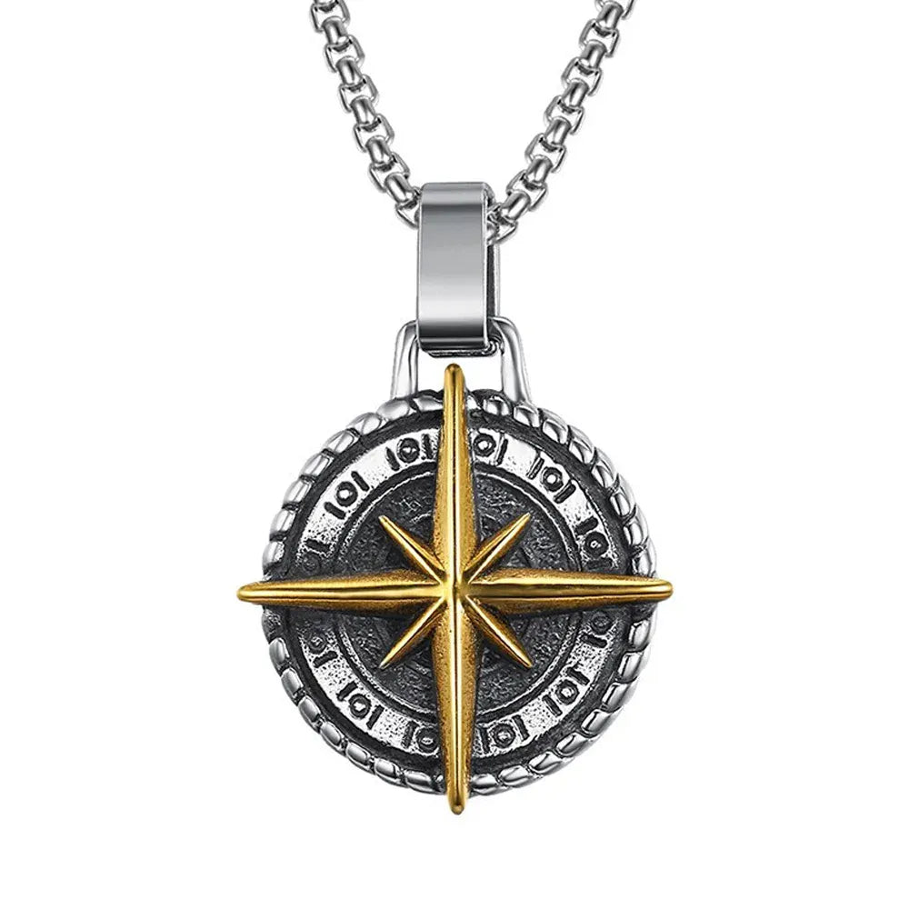 Nordic Vikings Wolf Tooth Pendant Necklace 316L Stainless Steel Hip Hop Rock Fashion Leather Rope Chain Jewelry Gifts Wholesale Style I4 / WHITE