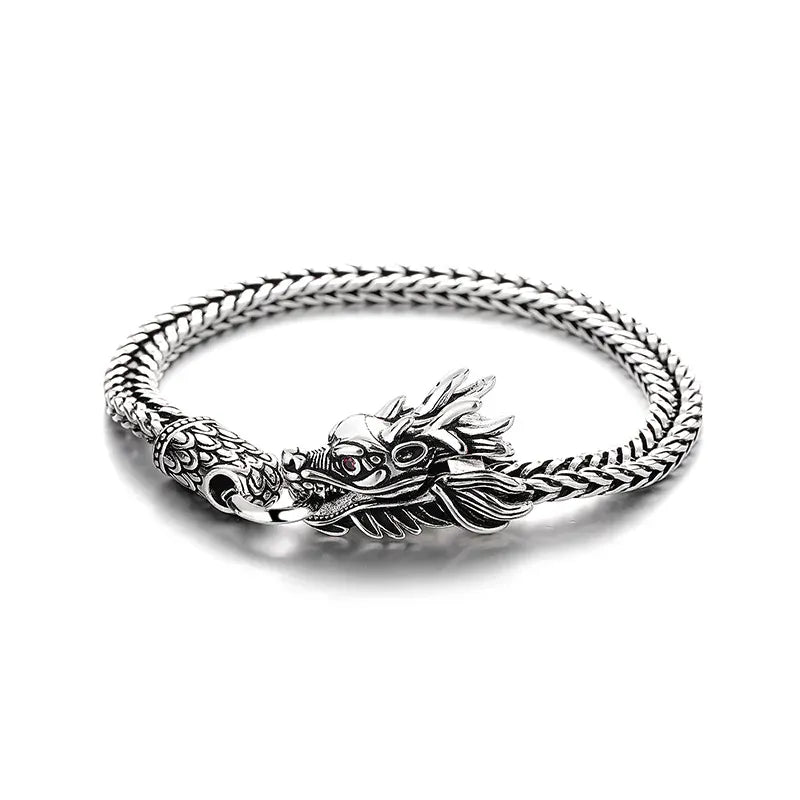 Nouveau Bracelet en argent Sterling 925, chaîne Vintage, chaîne Dragon, fermoir à homard pour femmes et hommes, bijoux de fiançailles, de mariage, cadeaux
