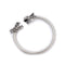 Jonc viking têtes de loup torsadé vintage, acier inoxydable 316L