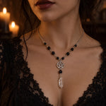 Collier Pentacle Perlé à Pointe de Cristal - Vignette | Médiéfan