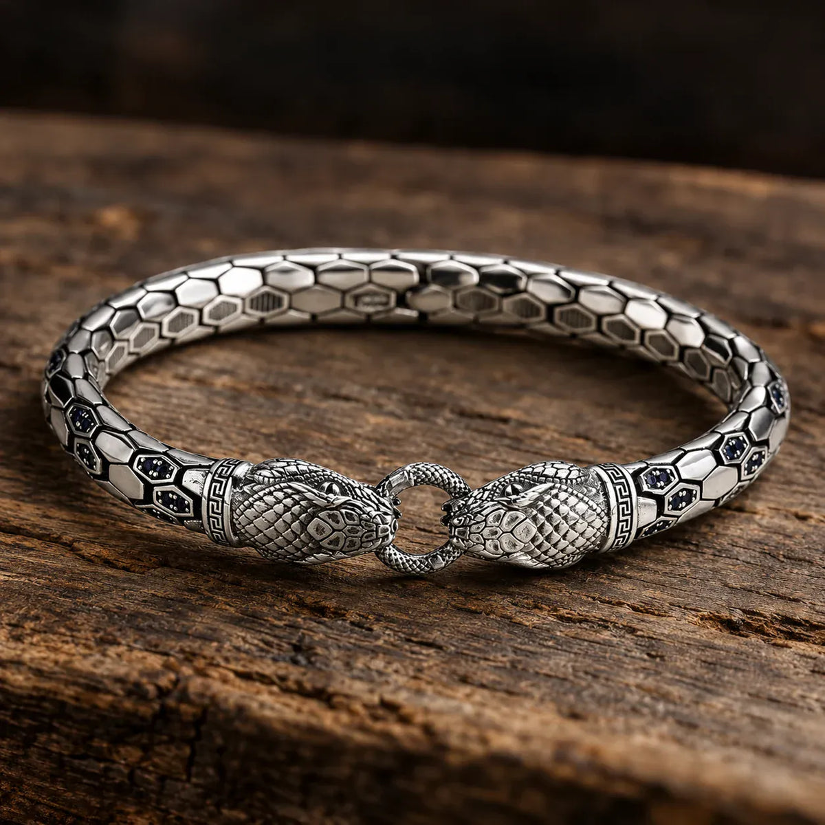 Bracelet Serpents Jumeaux à l'Anneau