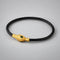 Bracelet Tressé Tête de Serpent — Noir · doré