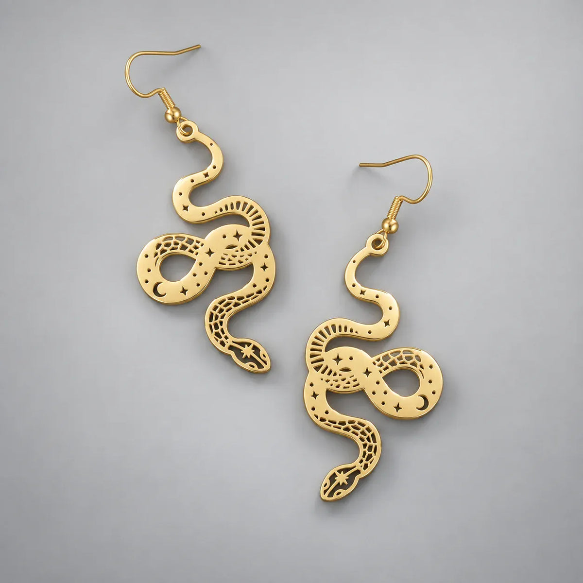 Pendantes Serpent Céleste Doré