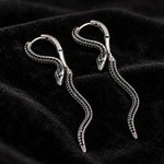 Pendantes Serpent Pavé de Zircons Noirs - Vignette | Médiéfan
