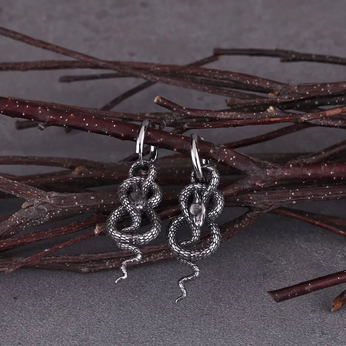 Pendantes Serpent Torsadé Sans coffret