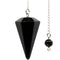 Pendule Cône Hexagonal en Pierre Agate noire