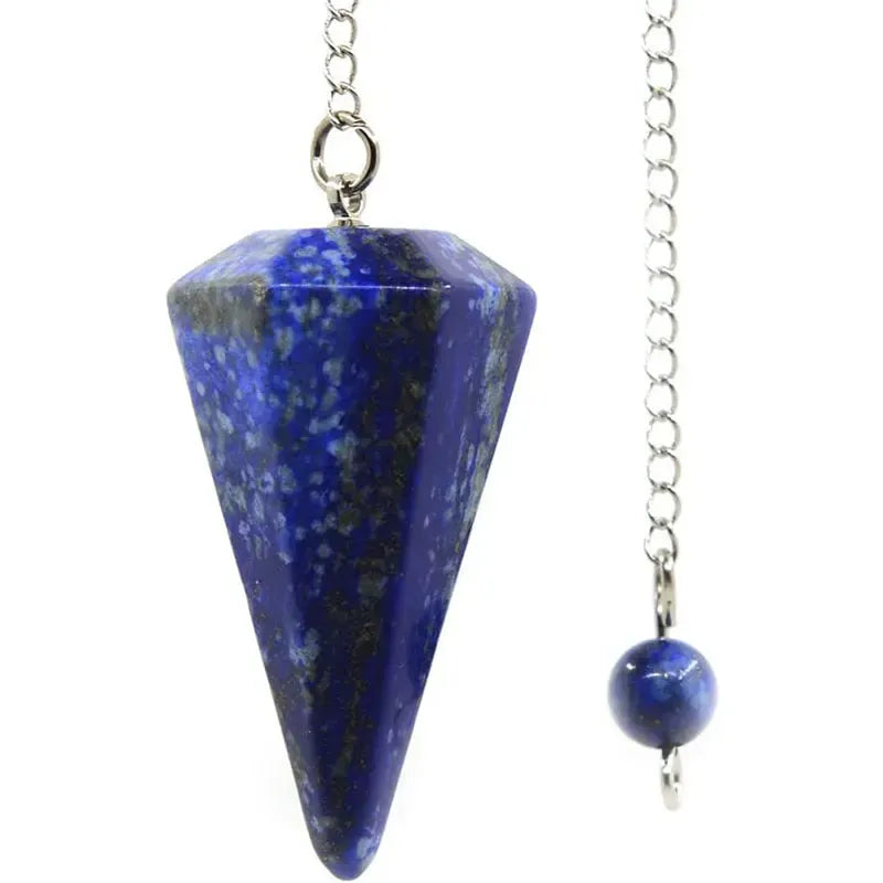 Pendule Cône Hexagonal en Pierre Lapis-lazuli