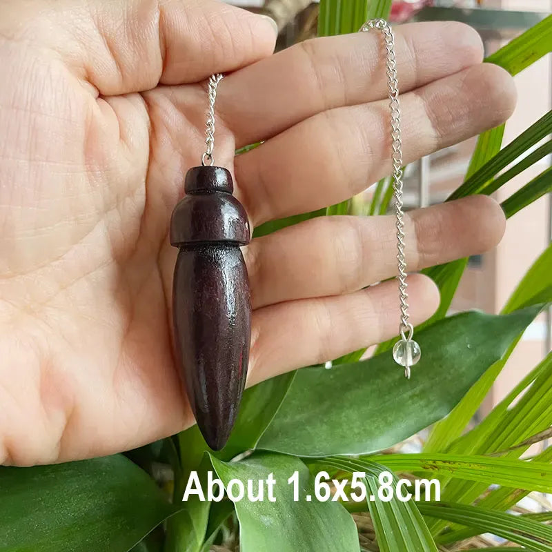 Pendule en Bois Ogive fine — chaîne simple