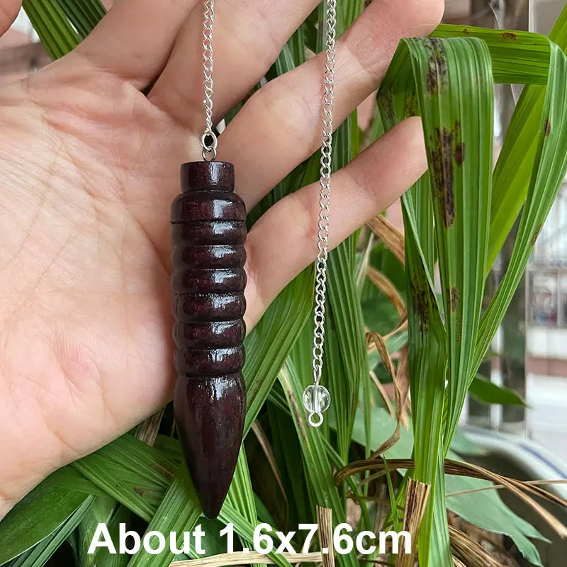 Pendule en Bois Strié — chaîne simple