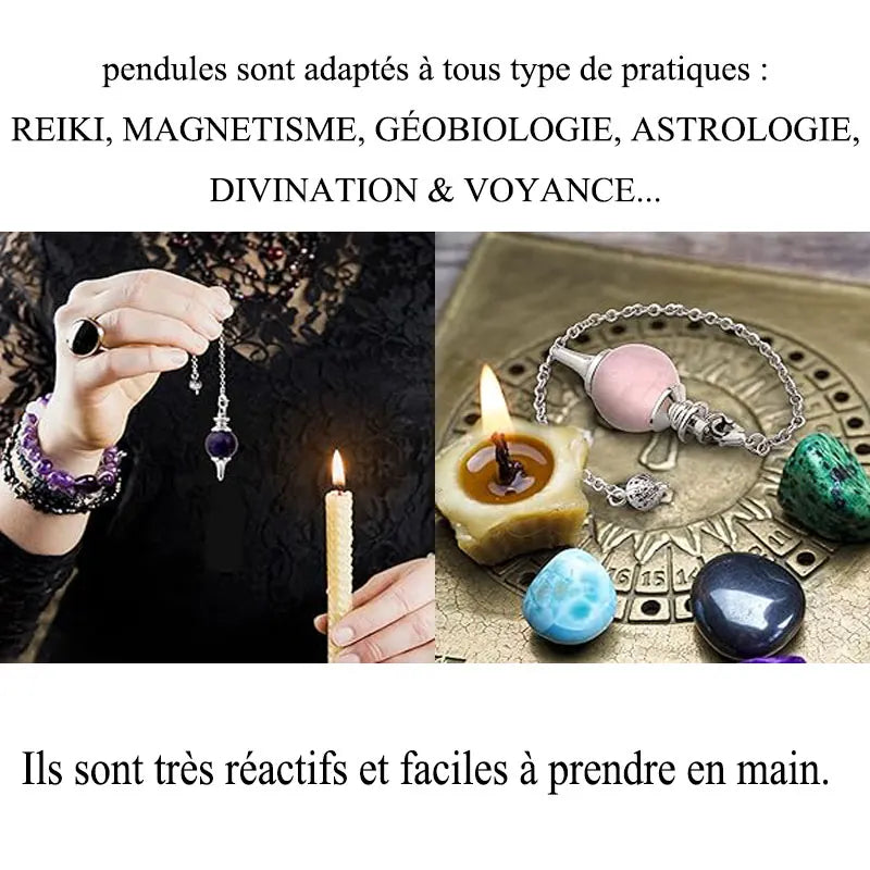 Pendule Sphère en Pierre Naturelle