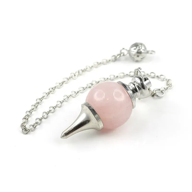 Pendule Sphère en Pierre Naturelle Quartz rose