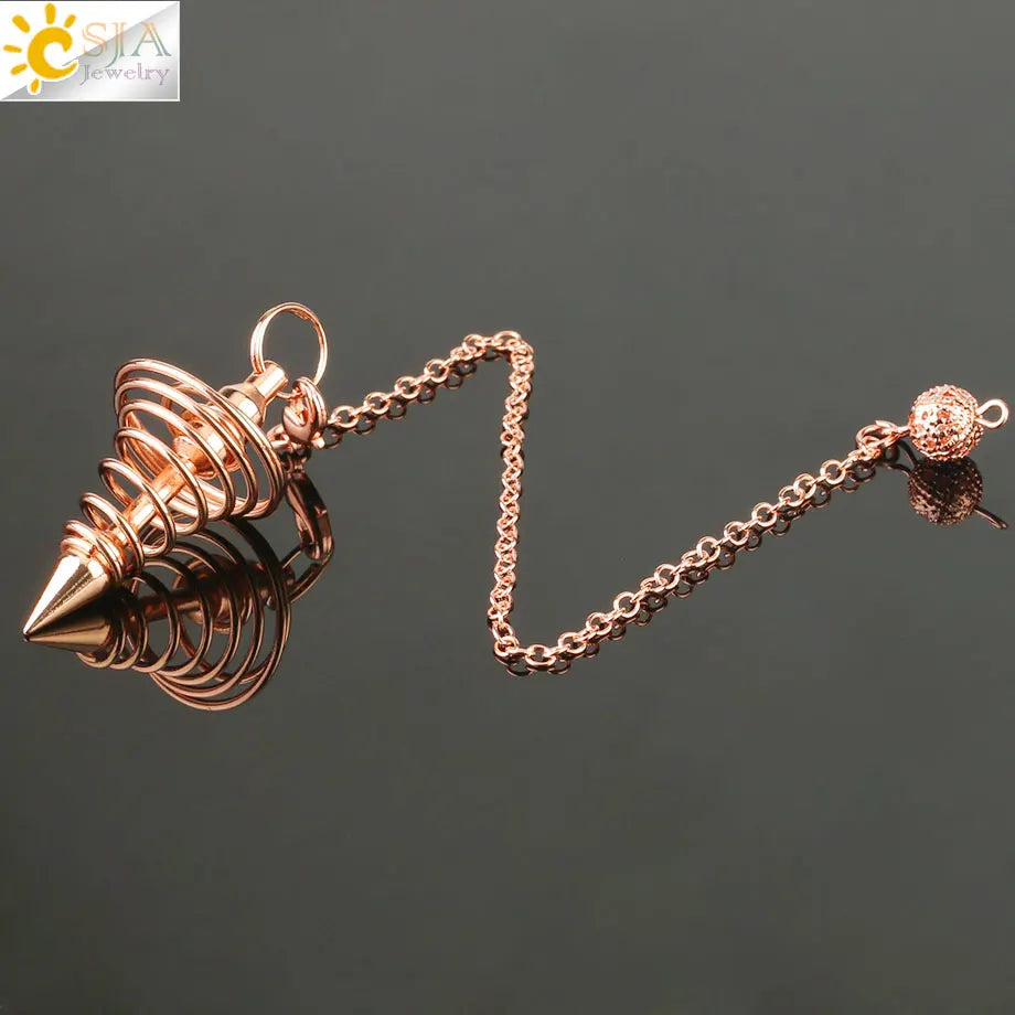Pendule Spirale en Métal Or rose