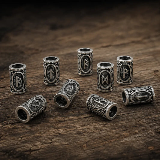Perle Barbe Runes Viking