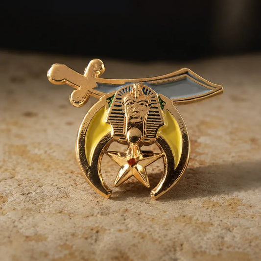 Pin's franc-maçon Shriner cimeterre doré
