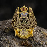 Pin's franc-maçon triangle rayonnant doré - Vignette | Médiéfan