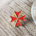 Pin's templier croix pattée rouge émaillé - Vignette | Médiéfan