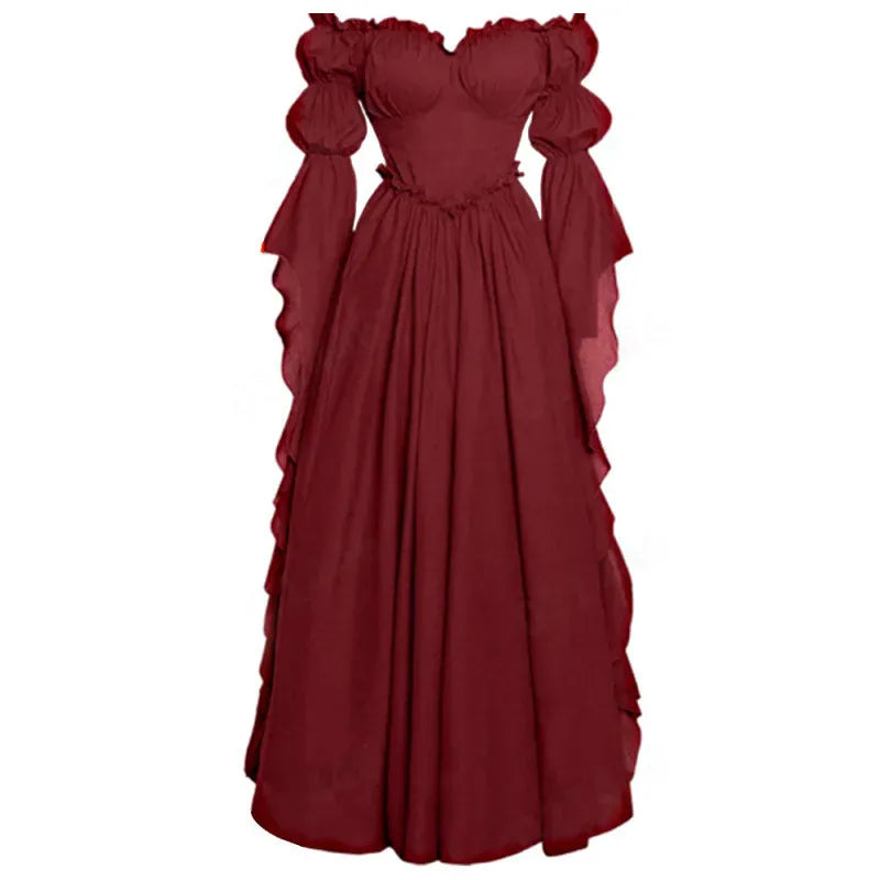 Robe de Cour Médiévale Rouge / S