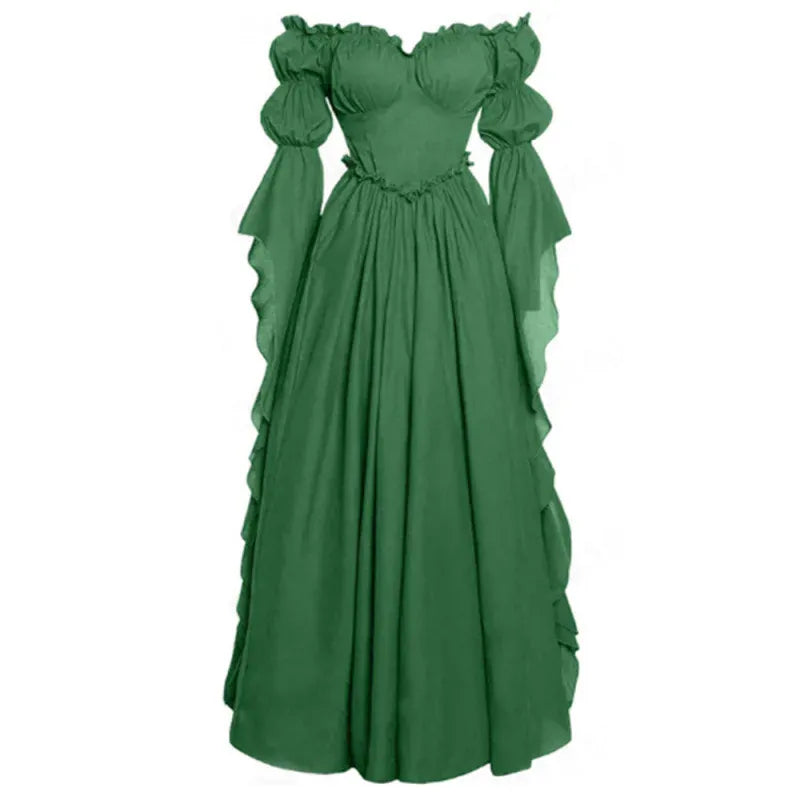 Robe de Cour Médiévale Vert / S