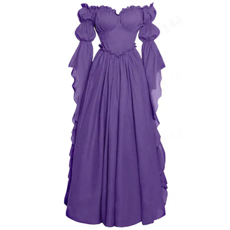 Robe de Cour Médiévale Violet / S