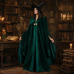 Robe de Sorcière en Velours Émeraude & Chapeau - Vignette | Médiéfan