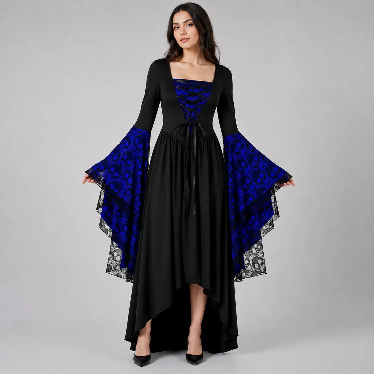 Robe Gothique de Sorcière Bleu foncé / S