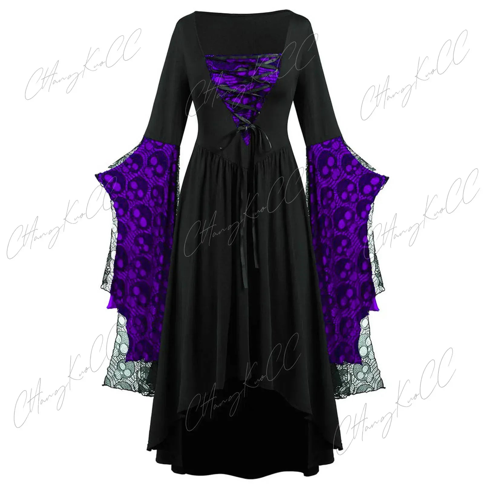 Robe Gothique de Sorcière Violet foncé / 5XL