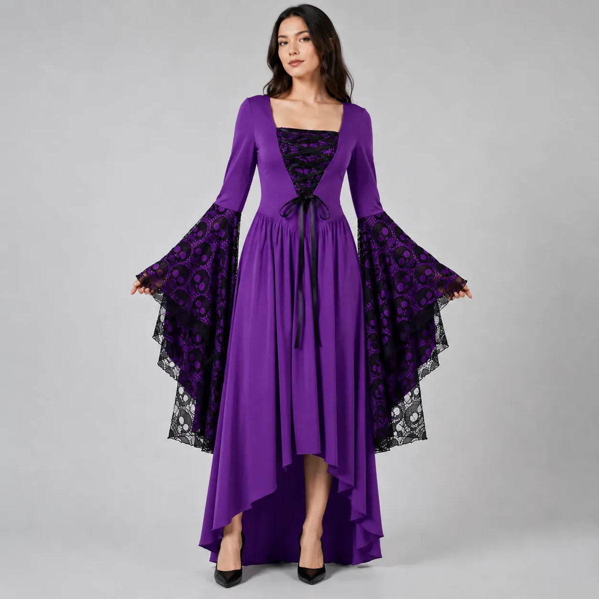 Robe Gothique de Sorcière Violet / S