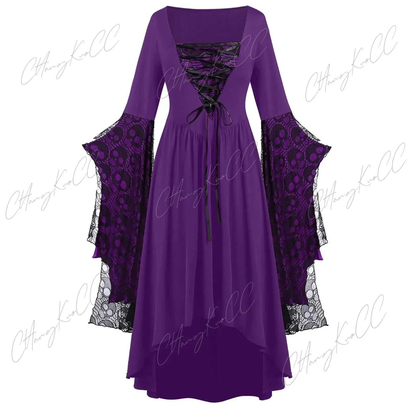 Robe Gothique de Sorcière Violet / XXXL