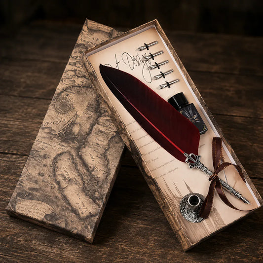 Kit de calligraphie plume et encre - Mediefan
