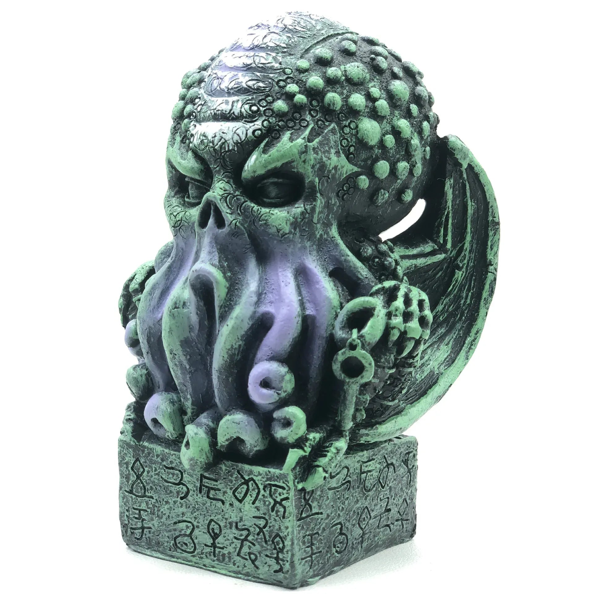 Statue Crâne de Cthulhu Vert-de-gris
