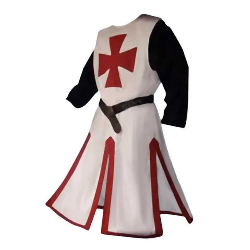 Tabard de Templier Blanc & rouge / Manches longues / S