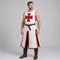 Tabard de Templier Blanc & rouge / Sans manches / S