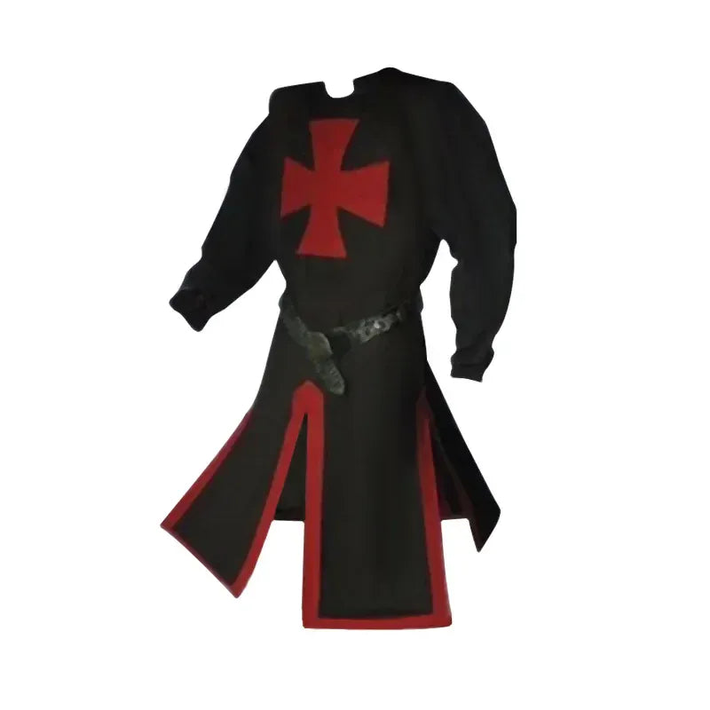 Tabard de Templier Noir & rouge / Manches longues / S