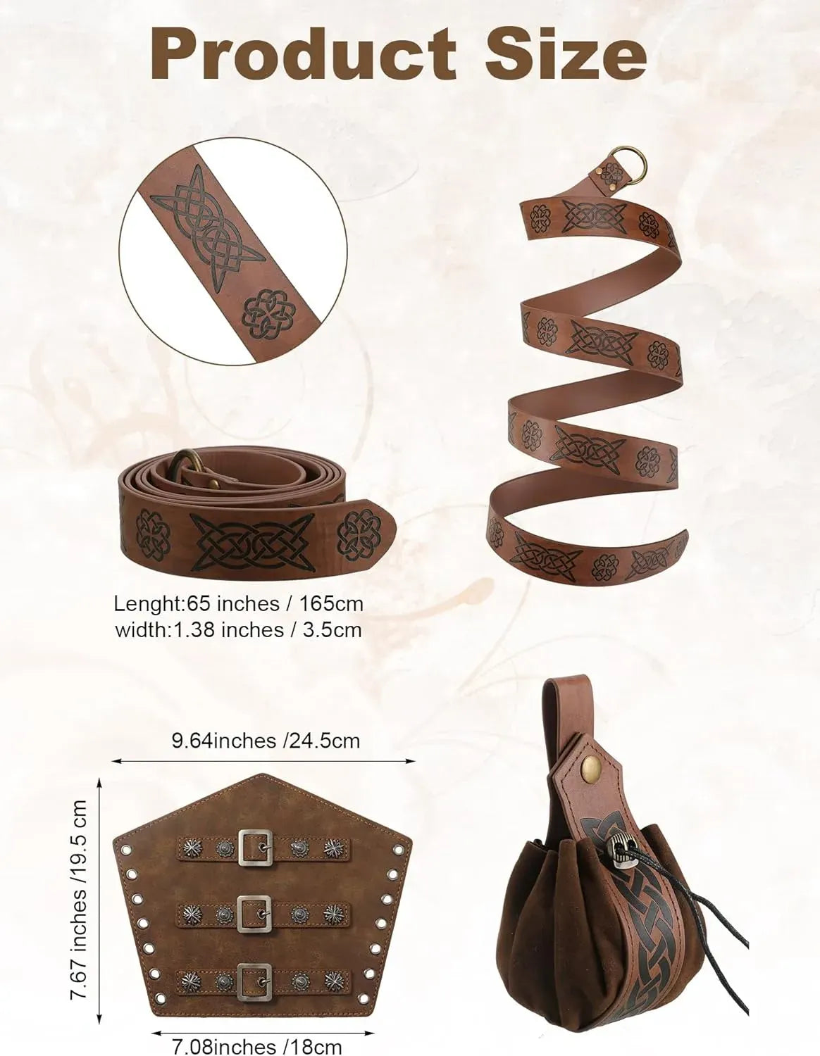 Tenue Médiévale Complète (6 Pièces)