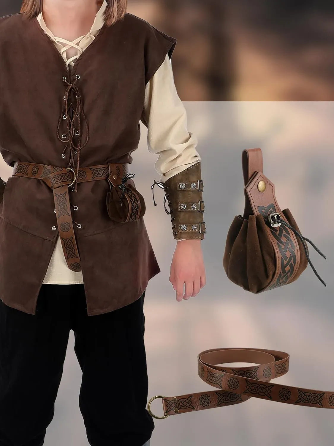 Tenue Médiévale Complète (6 Pièces)