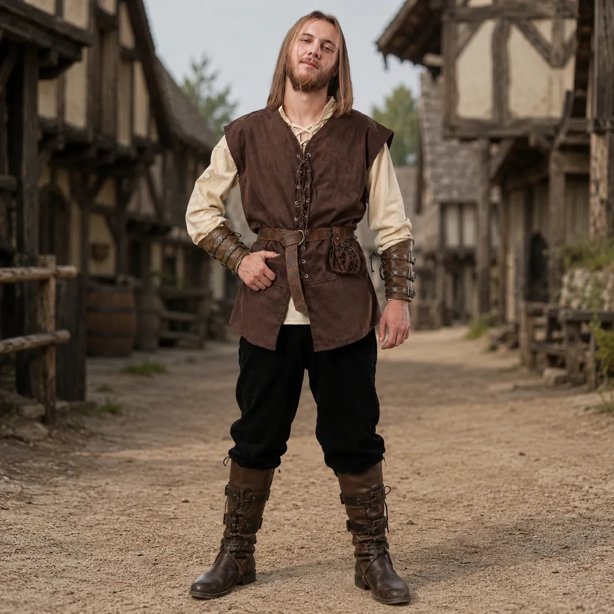 Tenue Médiévale Complète (6 Pièces)